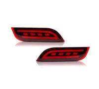 BLBNEZBZTY Lentille Rouge/fumée Pour Subaru Pour Impreza Pour WRX Pour STi Pour XV Pour Crosstrek Réflecteurs Pare-chocs À LED Rouges Feux Arrière Freinage/arrière Feux arrière(Red Lens)