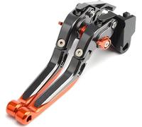 BLBNEZBZTY Levier d'embrayage Pour Enfield Hunter Pour 350 2022 2023 Leviers De Frein Et D'Embrayage Pour Moto Extensibles Pliables RéGlables Levier de frein(Orange)
