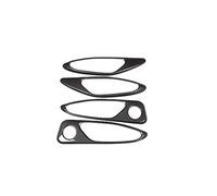 BLBNEZBZTY Lot De 4 Autocollants En Plastique ABS Style Fibre De Carbone Pour Poignée De Porte Intérieure, Pour Giulia 2017-2019 Bandegarniturepoignéeporte Intérieure