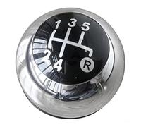 BLBNEZBZTY Pommeau de levier de vitesse pour voiture Pommeau de levier de vitesse chromé noir pour Fiat pour 500, remplacement de transmission manuelle à 5 vitesses pour modèles 2012-2018 direct