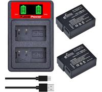 BLC12 Battery and Dual LED Charger for Panasonic Lumix DMC-GH2 G5 G6 G7 GX8 G85 DMC-FZ1000 FZ200 FZ330 Camera