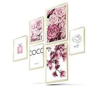 BLCKART Ensemble d’affiches Coco, de qualité supérieure, avec des images recto-verso, élégantes, pour la décoration du salon, 2 au format A3 et 4 au format A4, sans cadre