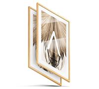 BLCKART Lot de 2 cadres photo en bois naturel de qualité supérieure - 30 x 40 cm