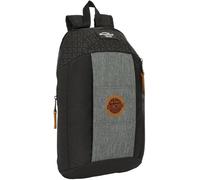 Blckfit8 Old School - Mini Sac À Dos Pour Un Usage Quotidien, Idéal Pour Les Enfants De Différents Âges, Confortable Et Polyvalent, Qualité Et Résistance, 22 X 10 X 39 Cm, Noir/Gris, M, Décontracté