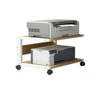 BLCKTIGR 2 Niveaux Meuble imprimante，Moderne Meuble sous Bureau，Support d'imprimante avec roulettes ，pour Bureau、Chambre、Salon，pour PC、 fax et Scanner(9in)