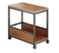 BLCKTIGR 2 Niveaux Meuble imprimante， Rustique Support d'Imprimante Mobile，Meuble sous Bureau avec roulettes ，pour Bureau、Chambre、Salon，pour Format A4(19in)