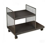 BLCKTIGR 2 NiveauxSupport d'imprimante，Moderne Meuble imprimante avec roulettes ，Meuble sous Bureau ，Compartiments Ouverts，pour École、Bureau de Travail(Black)
