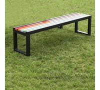 BLCKTIGR Banc de Jardin avec Dossier, Banc métallique résistant aux intempéries pour terrasse, véranda et Cour, siège Solide pour Usage privé et Public(A,150cm/59in)