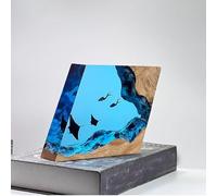 BLCKTIGR Lampe en résine océanique Artisanale avec Couple de plongeurs et Requin Baleine, veilleuse LED USB Diorama sous-Marin,décoration intérieure pour(T)