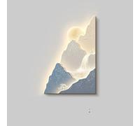 BLCKTIGR Landscape Wall Art, Art Mural LED 3D avec Lumière Décor Montagne et Cascade, Applique Murale sans Clignotement Basse Tension Sécurisée pour Salon Chambre(B,70 * 105cm/27.56 * 41.34in)