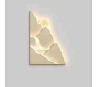 BLCKTIGR Landscape Wall Art, Art Mural LED 3D avec Lumière Décor Montagne et Cascade, Applique Murale sans Clignotement Basse Tension Sécurisée pour Salon Chambre(I,70 * 105cm/27.56 * 41.34in)