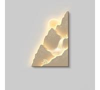 BLCKTIGR Landscape Wall Art, Art Mural LED 3D avec Lumière Décor Montagne et Cascade, Applique Murale sans Clignotement Basse Tension Sécurisée pour Salon Chambre(A,80 * 120cm/31.5 * 47.24in)