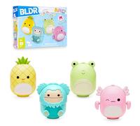 BLDR Squishmallows Lot de 4 figurines à construire (0140) - Comprend 103 figurines Squishmallows à construire Archie, Joelle, Maui et Wendy (exclusivité Amazon)