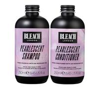 Bleach London BLEACH LONDON - Shampoing nacré 250 ml et après-shampooing 250 ml - Shampoing et après-shampooing violet pour blond nacré - 2 pack