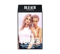 Bleach London Kit de toner nacré : neutralise les jaunes et obtient la couleur blond nacré, toner semi-permanent sans ammoniaque pour cheveux blonds décolorés, comprend colorant, lotion développante