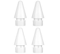 BLEBLE Lot de 4 pointes de rechange pour Apple Pencil 1ère/2ème génération et stylet Logitech, pointe fine, contrôle de précision pour iPad Pro/Air/Mini Pencil, blanc