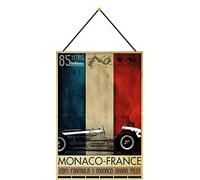 Blechemma Plaque métallique avec cordon 30 x 20 cm 85 ans Grand Prix par Monaco - France 2014 !