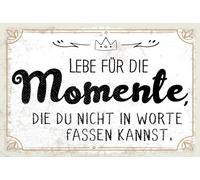 Blechschild 20x30 cm Momente die du nicht in Worte fassen kannst