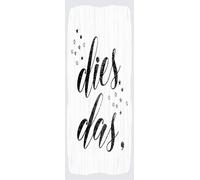 Blechschild 27x10 cm dies das weißes