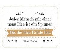Blechschild 30x40 cm Jeder Mensch mit neuen Idee ist ein Spinner. Bis