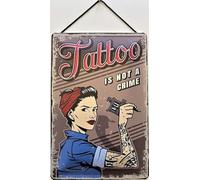 Blechschild Avec cordon - 30 x 20 cm - Tatouage n'est pas un crime - Tôle mma