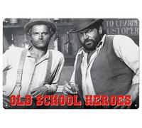 Blechschild Old School Heroes
