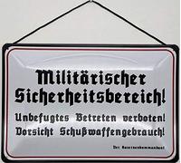 Blechschild Panneau d'avertissement avec cordon de serrage 30 x 20 cm