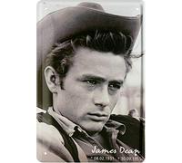 Blechschilder Plaque décorative Dennis Stock James Dean Personnalités Celebrities - En métal - Rétro - Pour porte - Cadeau d'anniversaire ou de Noël - 20 x 30 cm