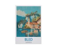 Bled Slovenia，Jigsaw Puzzles for Adults 1000 Piece, Classic Puzzle Teens Boys Girls Puzzles Sturdy Tight Fitting Pieces,Letters on Back for Ideal Challenging and Gift（26x38cm）-GB93