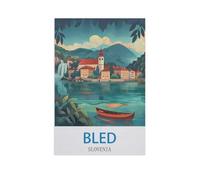 Bled, Slovénie,Puzzle Jigsaw 1000 Pièces, Puzzle en Papier Adulte Jouets Anime Puzzles Difficiles, Puzzle Intéressant Jouets(50x70cm)-GC19