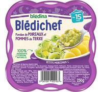 Bledina Blédichef Fondue de Poireaux et Pommes de Terre Dès 15 Mois, 250g
