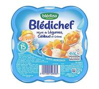 Blédina Blédichef Mijoté de Légumes Cabillaud et Crème (dès 15 mois) l’assiette de 250g (lot de 8)
