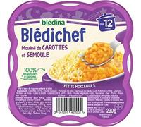 Bledina Blédichef Mouliné de Carottes et Semoule Dès 12 Mois, 230g