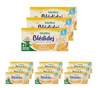 Blédina Blédidej - Biscuit au lait - 6 mois et plus - 3 Paquets de 4 Briques