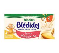 Blédina Blédidej Céréales au Lait de Suite Saveur Madeleine Dès 9 mois, 4 x 250ml