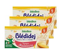 Blédina Blédidej - Céréales bébé Lactées Madeleine - Dès 9 Mois - 12 briques de 250mL (L'emballage peut varier)