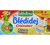 Blédina Blédidej Croissance Céréales Lactées Choco Vanille dès 12 mois 4 x 250 ml