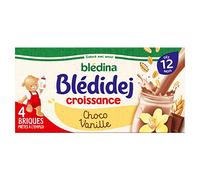 Blédina Blédidej Croissance Céréales Lactées Choco Vanille dès 12 mois 4 x 250 ml