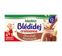 Blédina Blédidej Croissance, Chocolat Gourmand, dès 12 Mois, 4 x 250ml