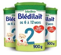 Blédina Blédilait 2ème Âge - Lait De Suite En Poudre, Dès Les 6 Mois Et Jusqu'aux 12 Mois De Bébé - Pack De 3 Boîtes De 900 G Beige