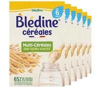 BLEDINA - Blédine - Céréales Bébé Petit-déjeuner - Multi-Céréales - Sans sucre ajouté - Dès 6 mois