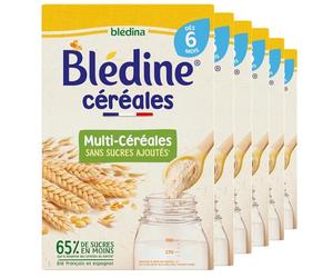 BLEDINA - Blédine - Céréales Bébé Petit-déjeuner - Multi-Céréales - Sans sucre ajouté - Dès 6 mois