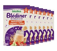 Blédina - Blédîner - Céréales du Soir pour bébé - Multicéréales Légumes du Soleil - Dès 8 mois - lot de 7 boites