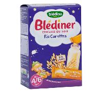 Blédina Blédiner Céréales du Soir Riz Carottes 12 dosettes