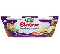 Blédina Blédîner Ratatouille Petits Macaroni Lait Dès 12 mois, 2 x 200g