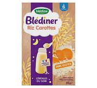 Blédina Blédîner Riz Carottes dès 6 mois - Céréales du Soir pour Bébé à partir de 6 210 g
