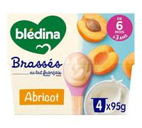 Blédina - Brassés, Abricot, Dès 6 mois, 4x95g