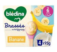 Blédina - Brassés, Banane, Dès 6 mois, 4x95g