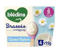 Blédina - Brassés, Saveur Nature, Dès 6 mois, 4x95g