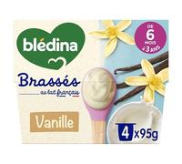 Blédina - Brassés, Vanille, Dès 6 mois, 4x95g